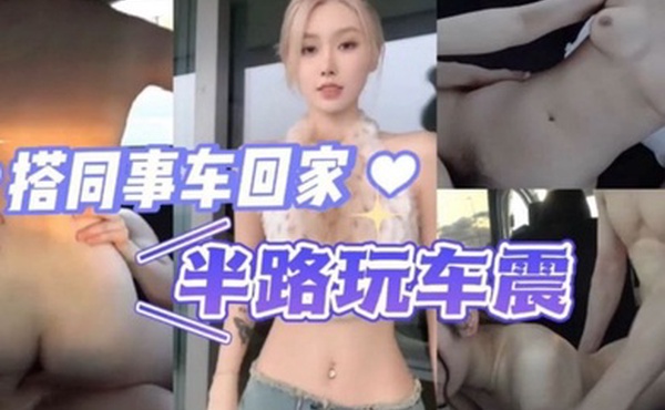 搭同事车回家半路玩车震