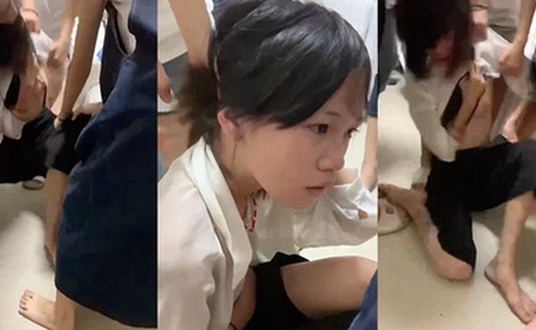 一群人渣多人欺负一小女孩萝莉耳光