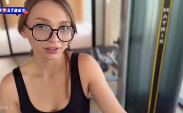 Cute Fitness Trainer Girl Gives Her First