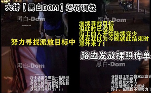 大神【黑白DOM】惩罚调教_路边发放裸照传单